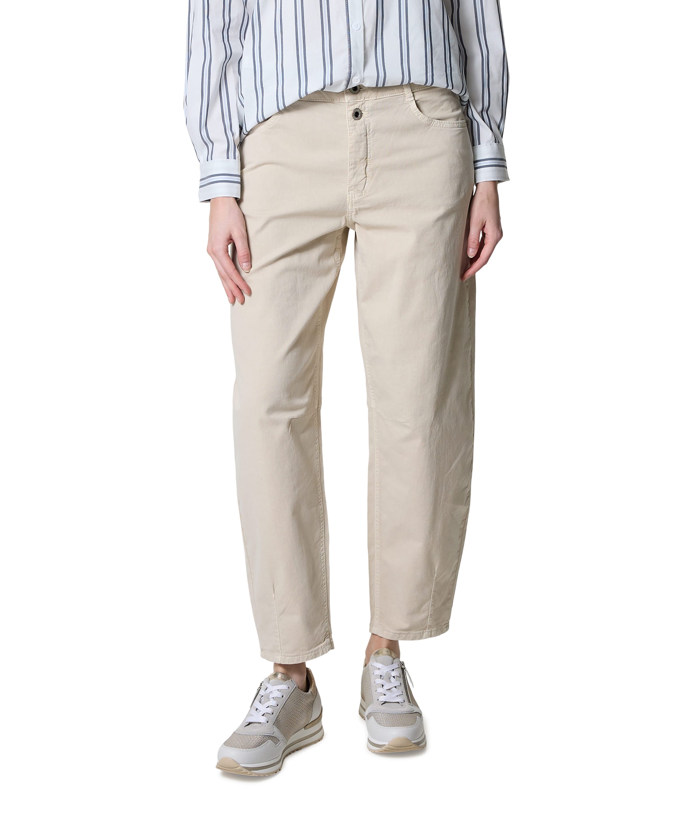 Mara Tapered Detail dames broek beige