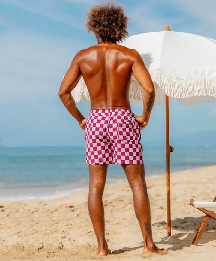 Heren zwemshort roze