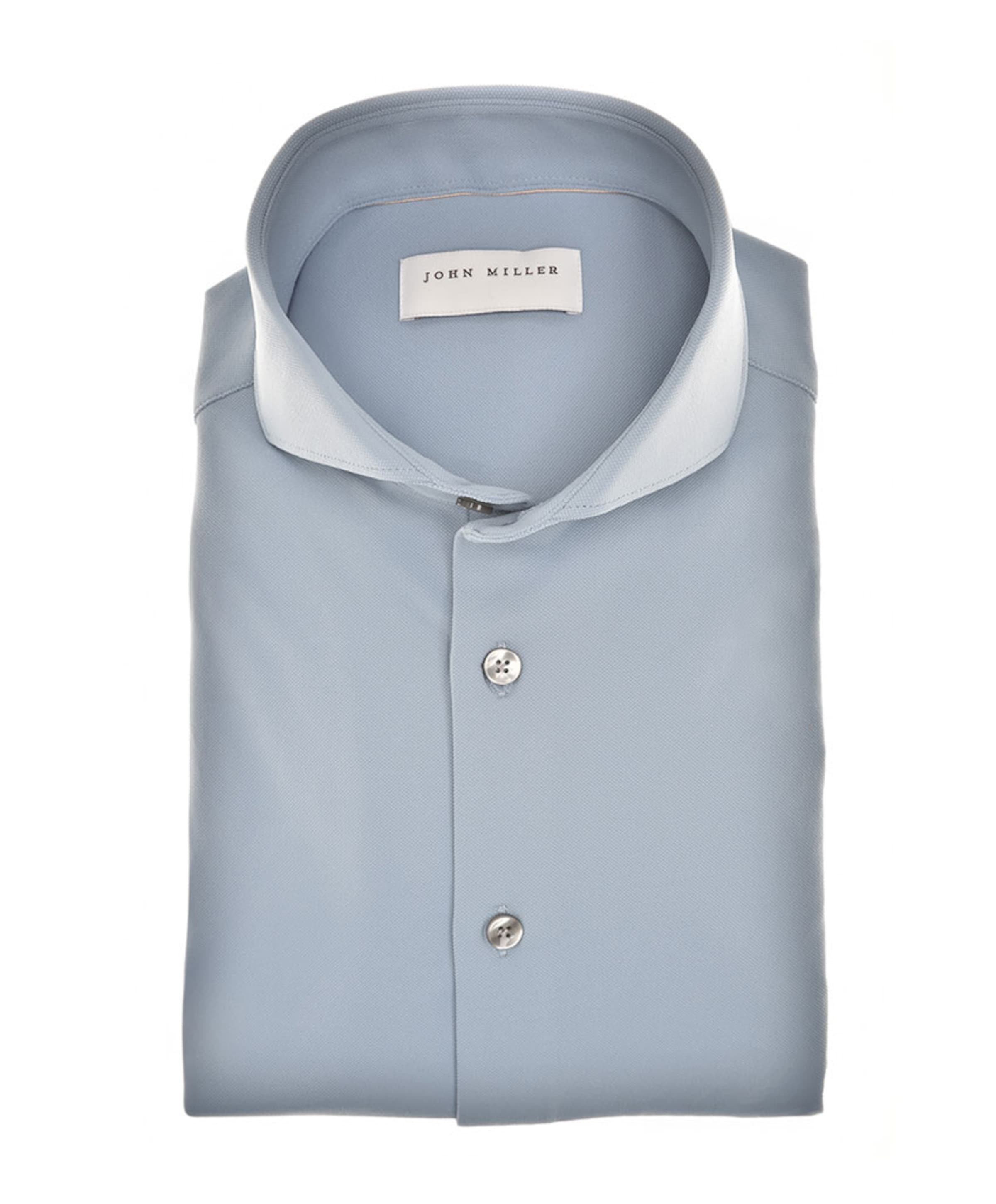 Heren overhemd lange mouw blauw