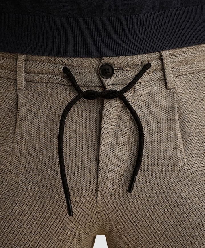 V11 CHINO PRINTED STRUCTURE heren broek grijs