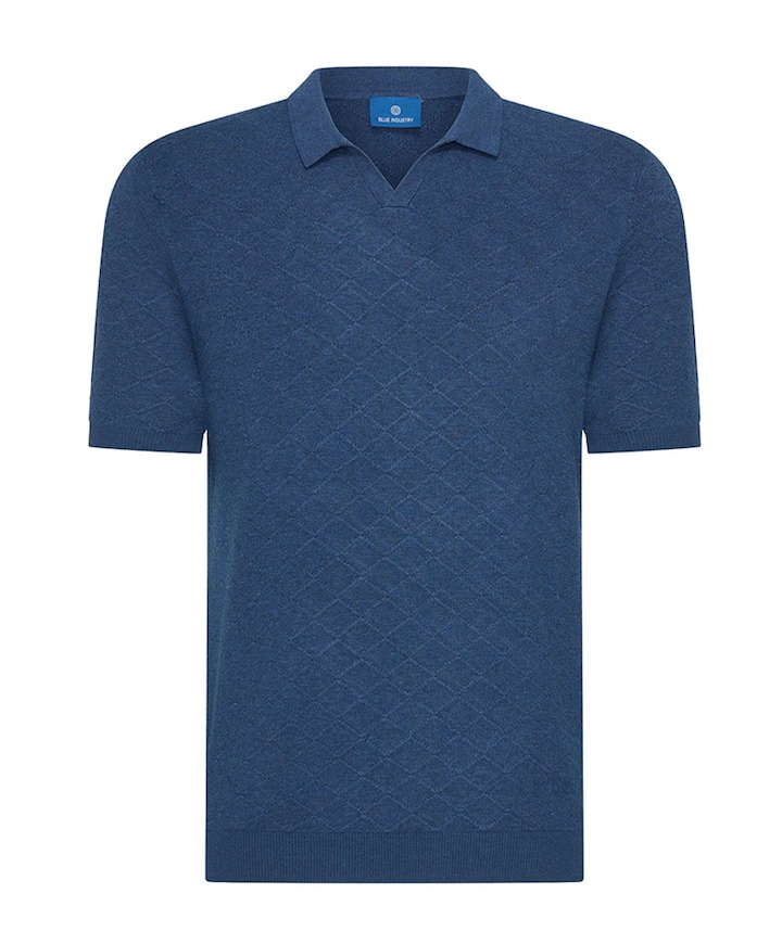 Heren polo blauw