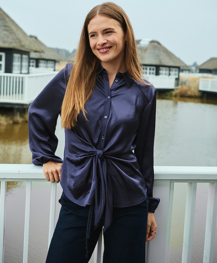 Dames blouse paars