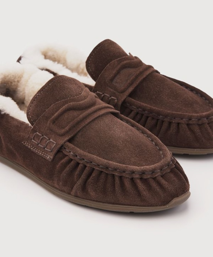 Riley Mio Fur (L) dames loafers bruin
