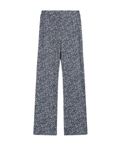 ladies woven crinckle text pants zwart