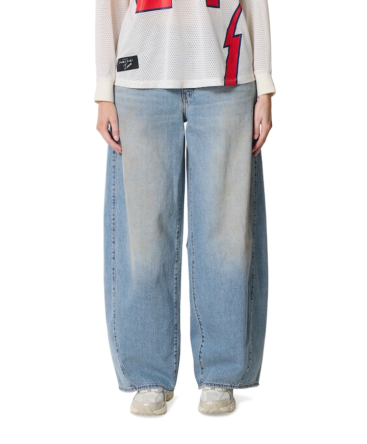 Super baggy barrel off roading BRL dames jeans blauw