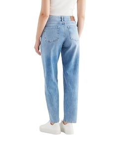 cropped balloon dames jeans blauw