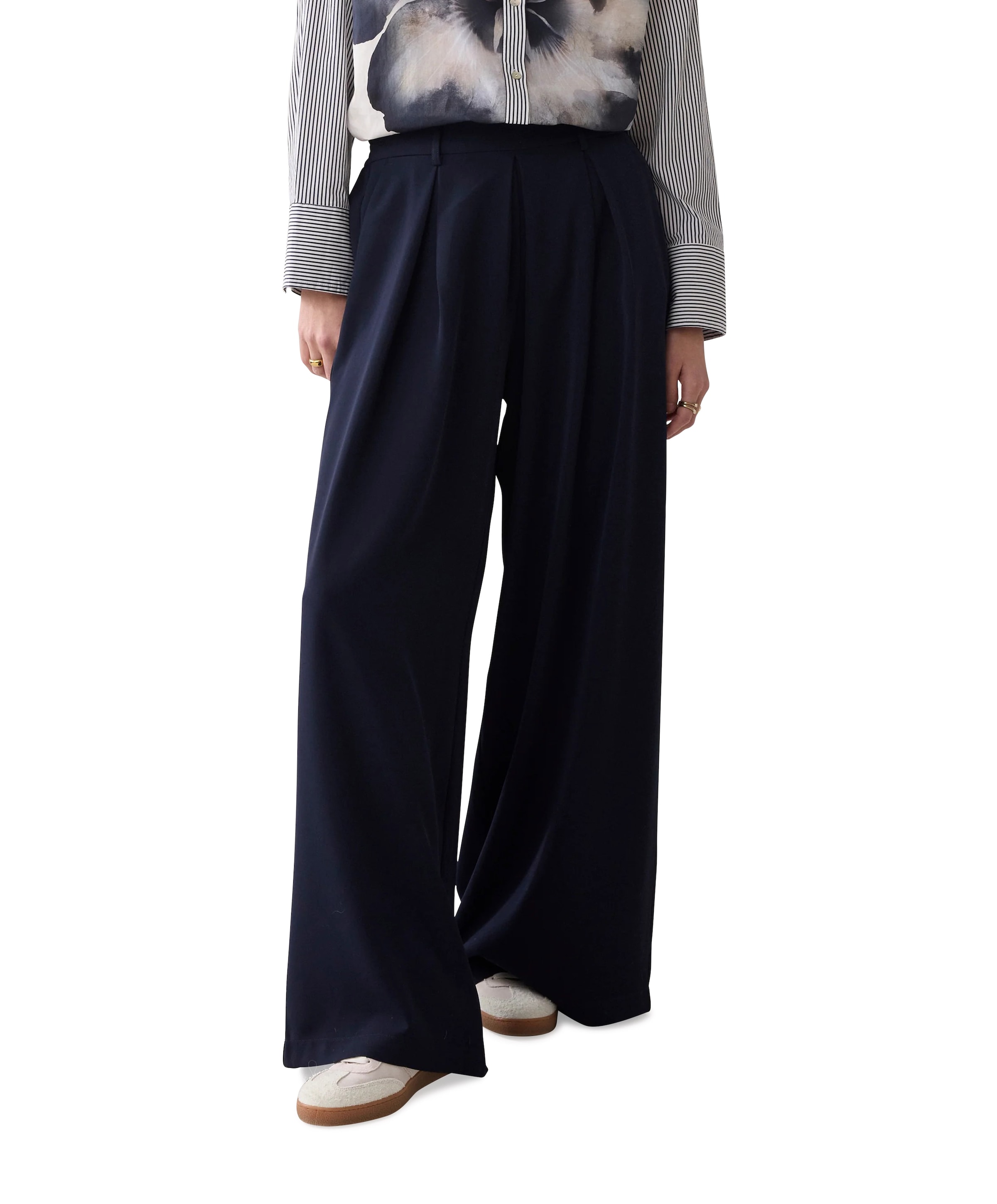 Trousers Fluid with approx inseam 82cm dames pantalon blauw
