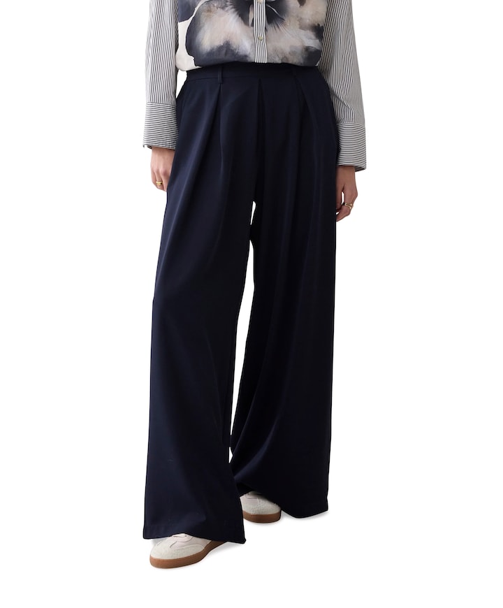 Trousers Fluid with approx inseam 82cm dames pantalon blauw
