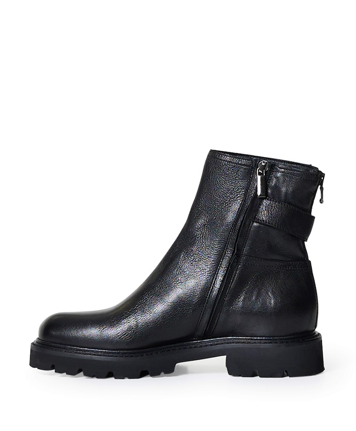 dames enkellaarzen zwart