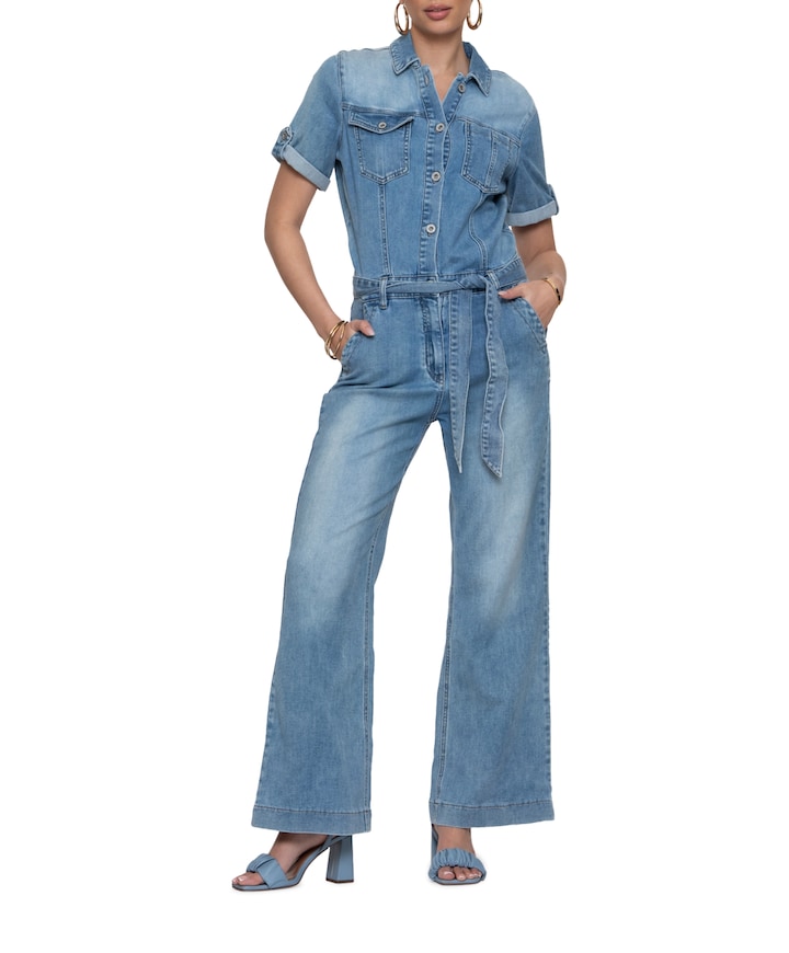 Dames jumpsuit blauw