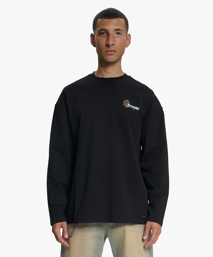 Heren longsleeve zwart