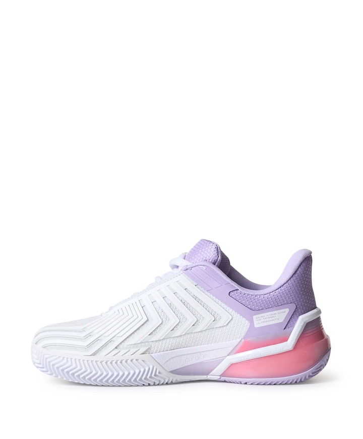 KS TFW ULTRASHOT 4 CLAY-WHT/ORCHID PETAL/NEONBLAZE dames tennisschoenen wit