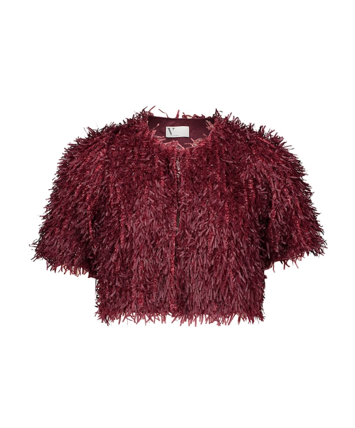 Dames jas bordeaux