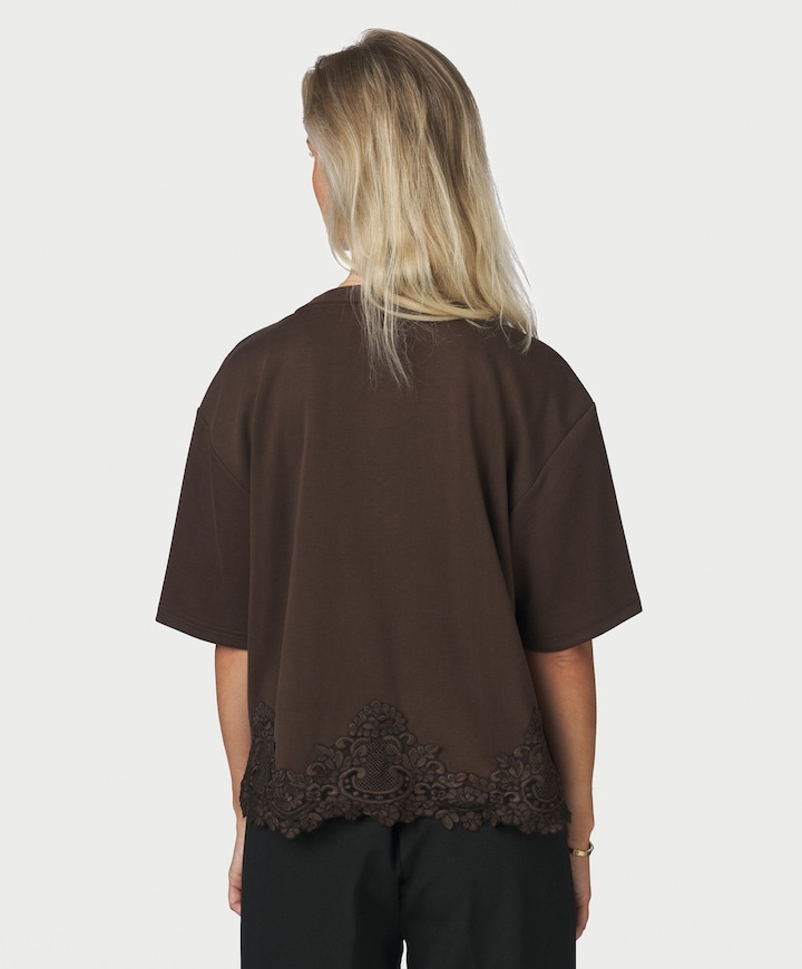 Dames T-shirt bruin