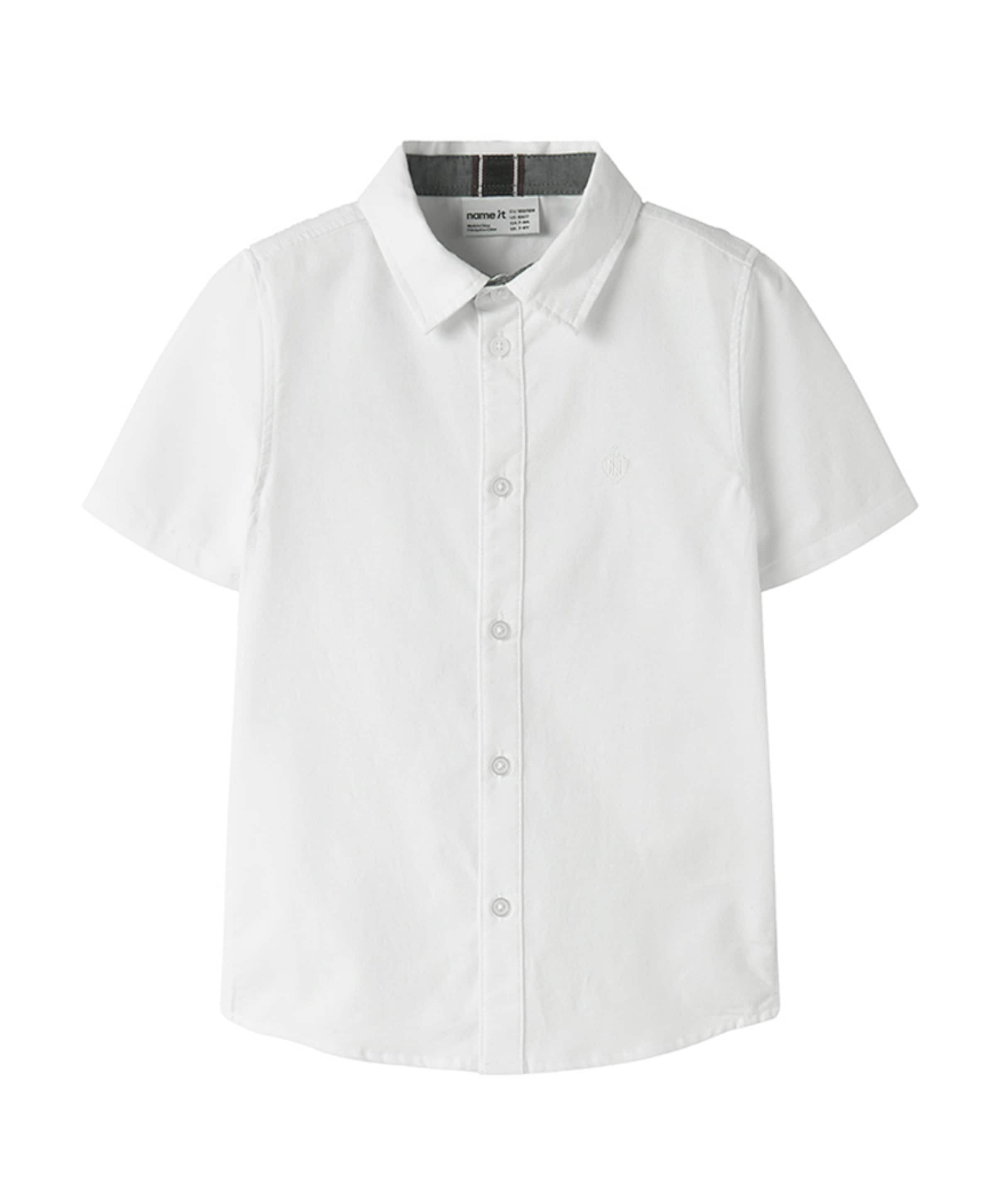 Jongens overhemd korte mouw wit