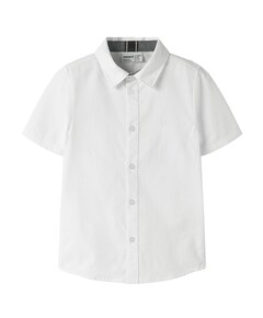 Jongens overhemd korte mouw wit