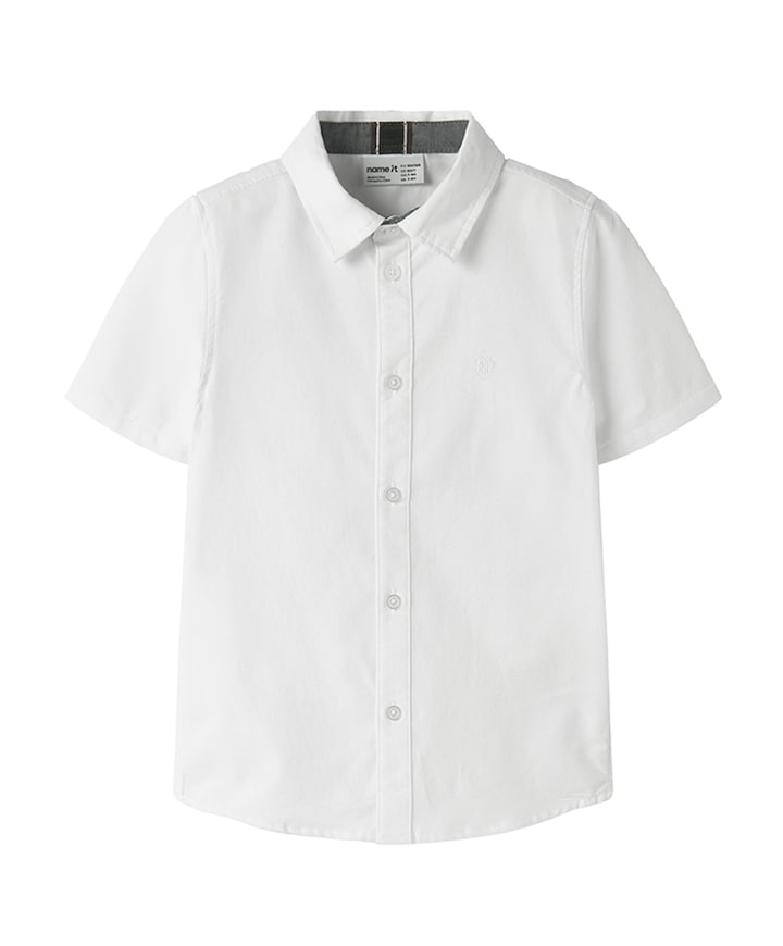 Jongens overhemd korte mouw wit