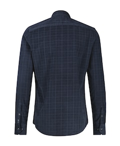 Heren overhemd lange mouw blauw