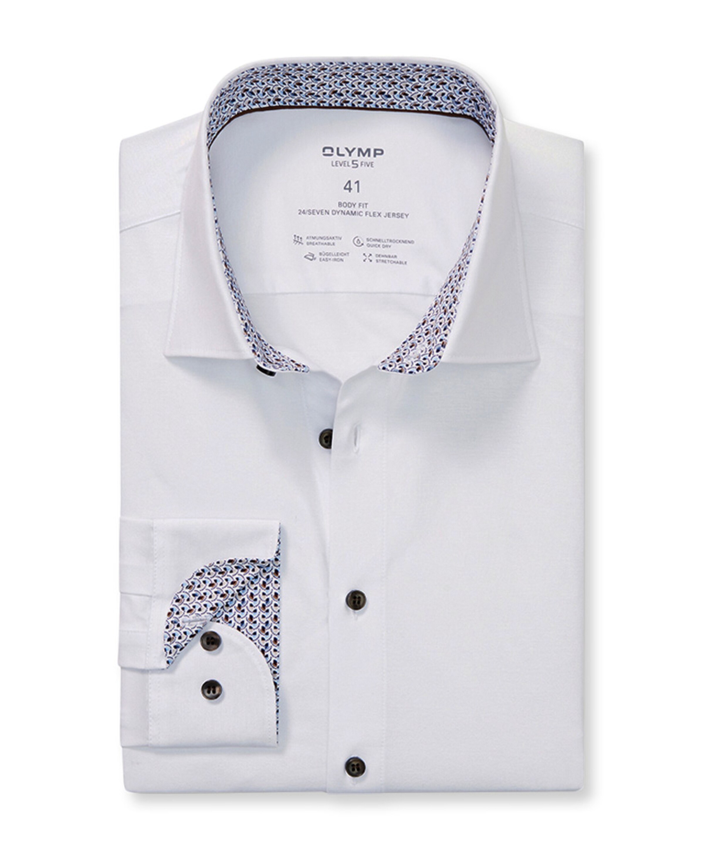 Heren overhemd lange mouw wit