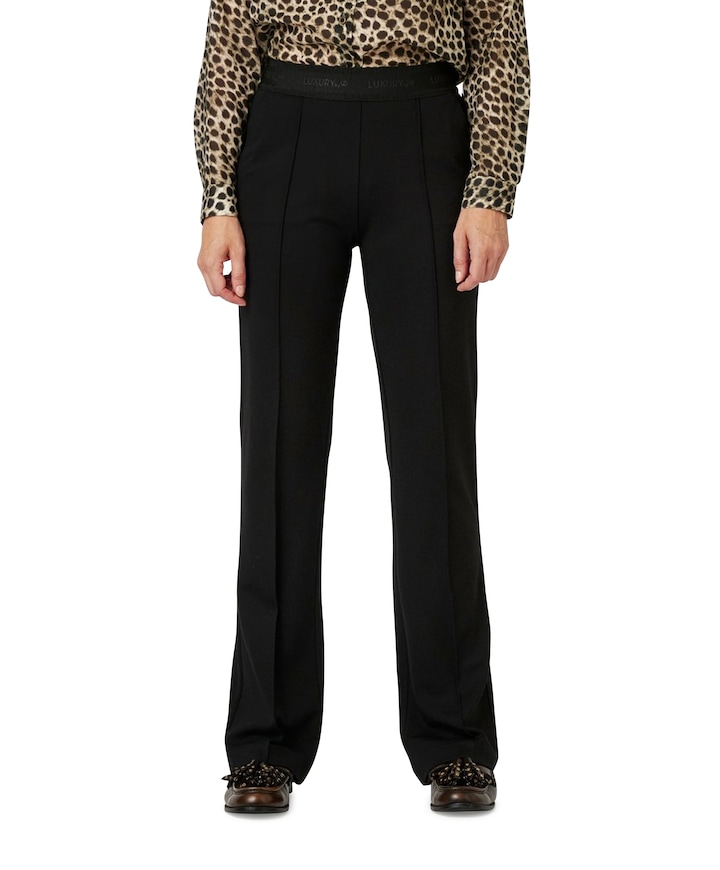 Jenny Flared Luxury broek zwart