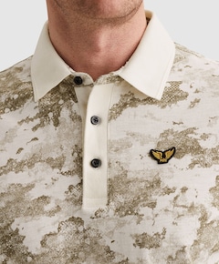Heren polo ecru