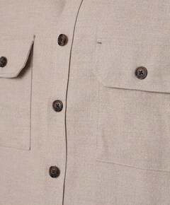 Heren overhemd lange mouw beige