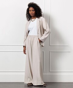 Grace linen look broek ecru