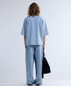 Heren overhemd korte mouw blauw