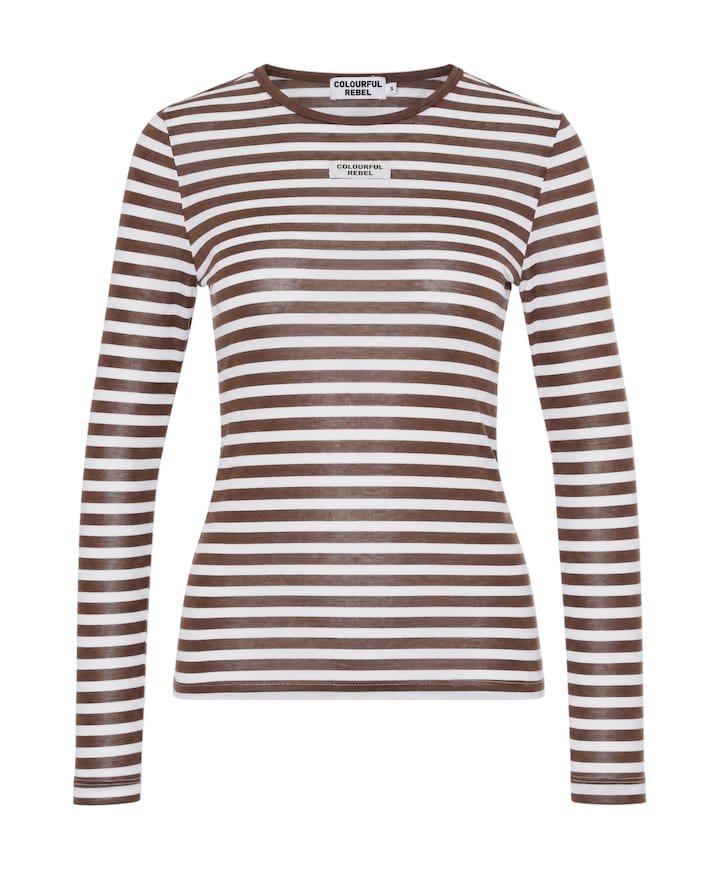 Dames longsleeve bruin