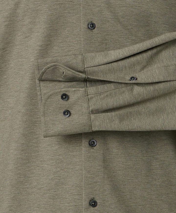 Heren overhemd lange mouw groen