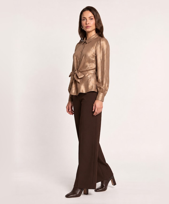 Dames blouse beige