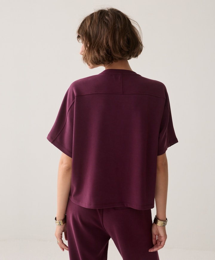 Dames T-shirt bordeaux