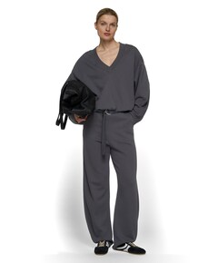 banana  fleece dames broek blauw