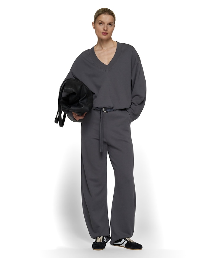 banana  fleece dames broek blauw