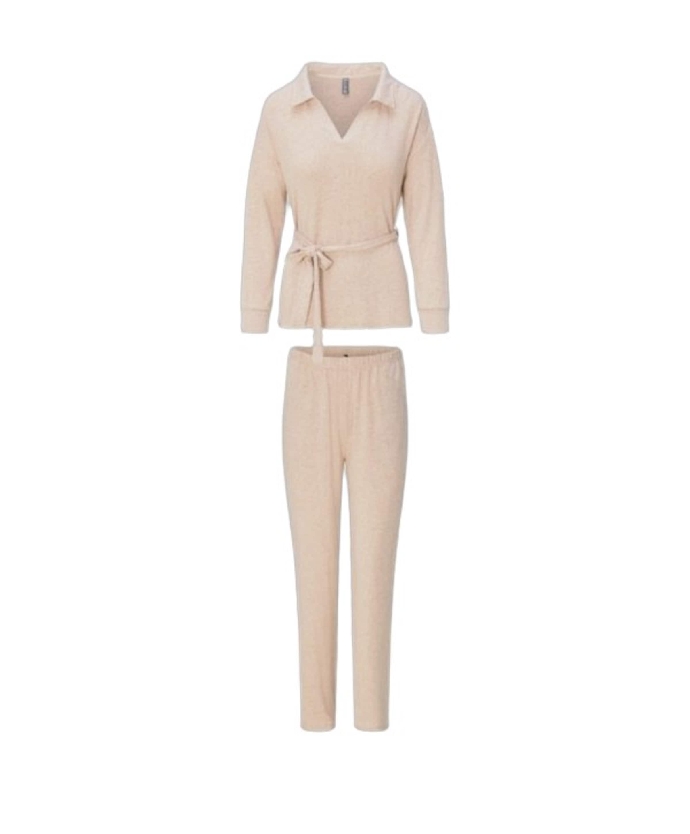 Dames huispak beige