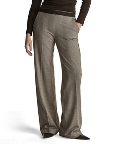 Mira (Elastic) - Knitted Jacquards dames broek bruin