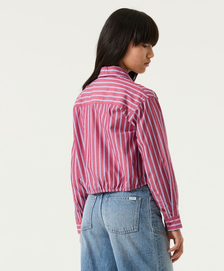 Meisjes blouse lange mouw roze
