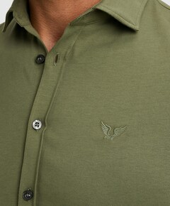 Heren overhemd lange mouw groen