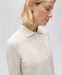 Dames polo ecru