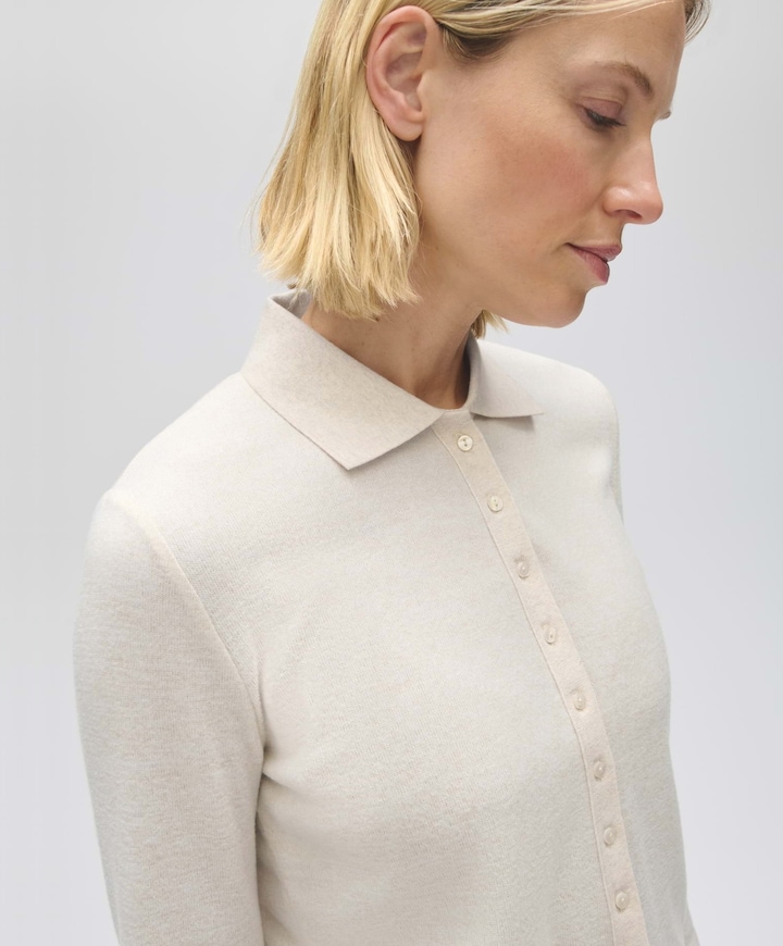 Dames polo ecru