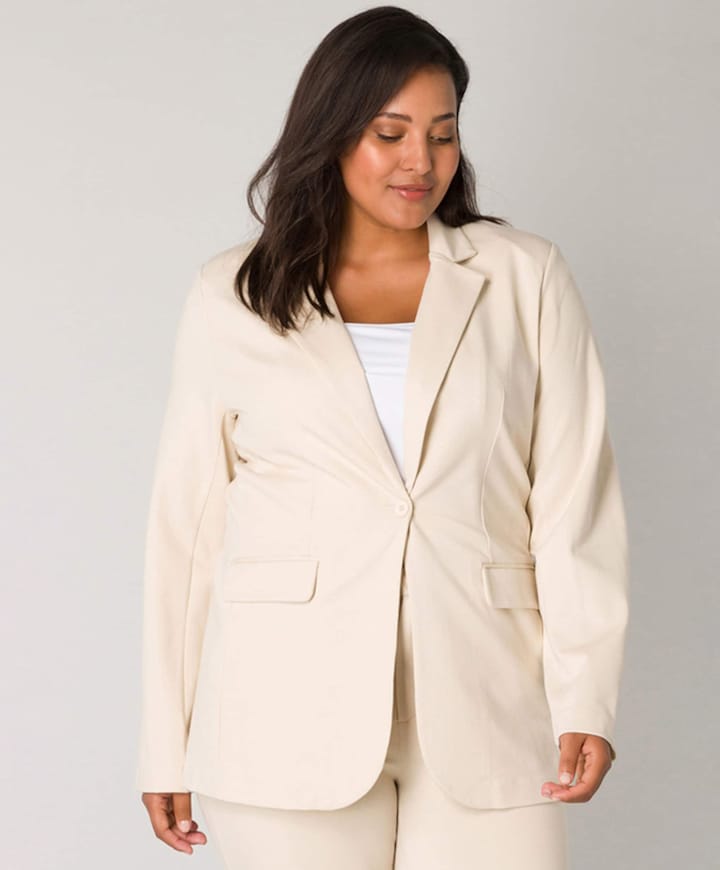 Dames blazer beige