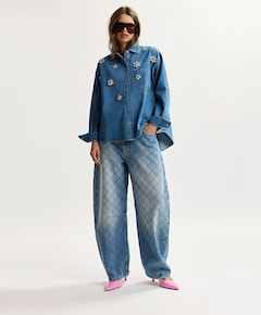 Dames blouse blauw