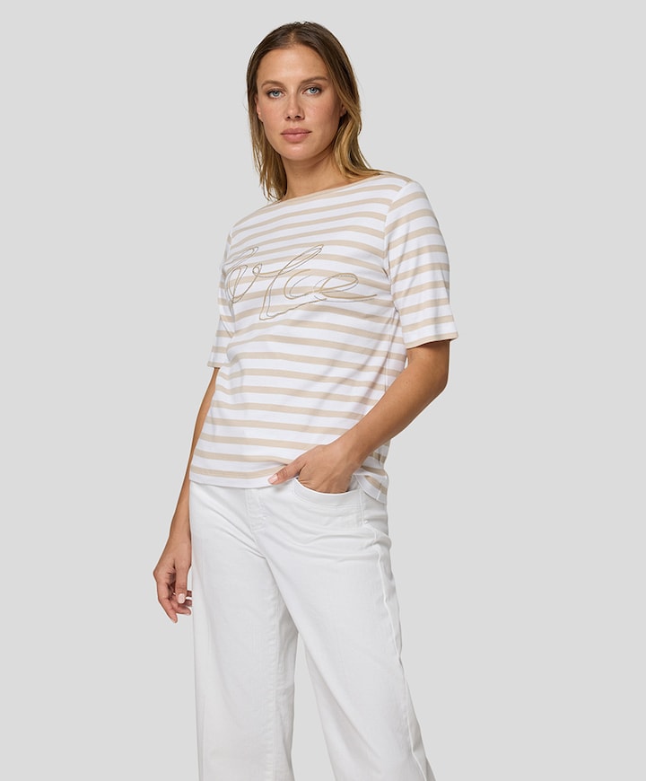 Dames T-shirt beige