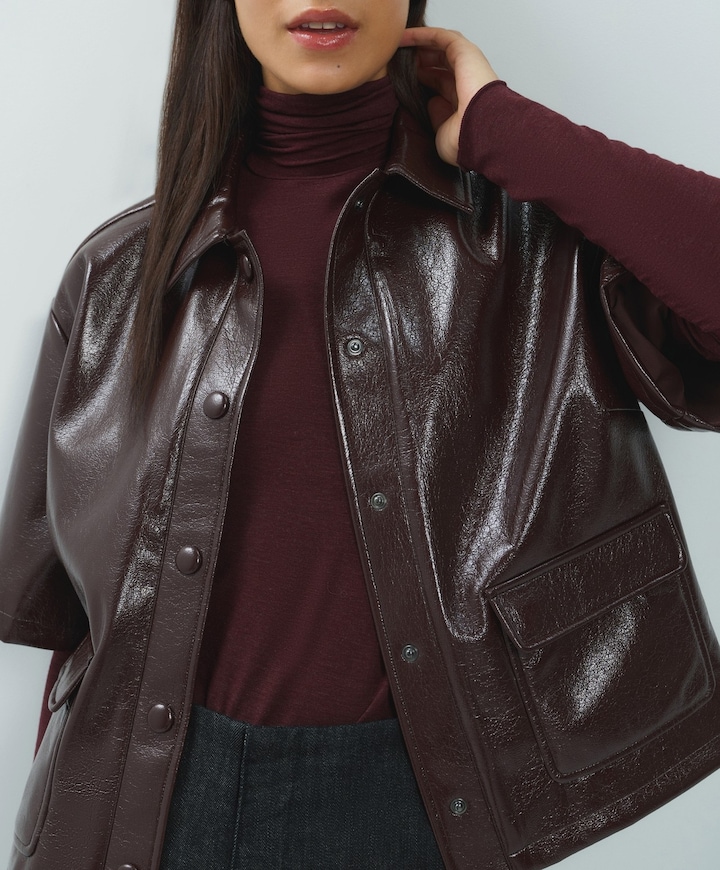 Dames jas bordeaux