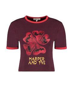 Dames T-shirt bordeaux