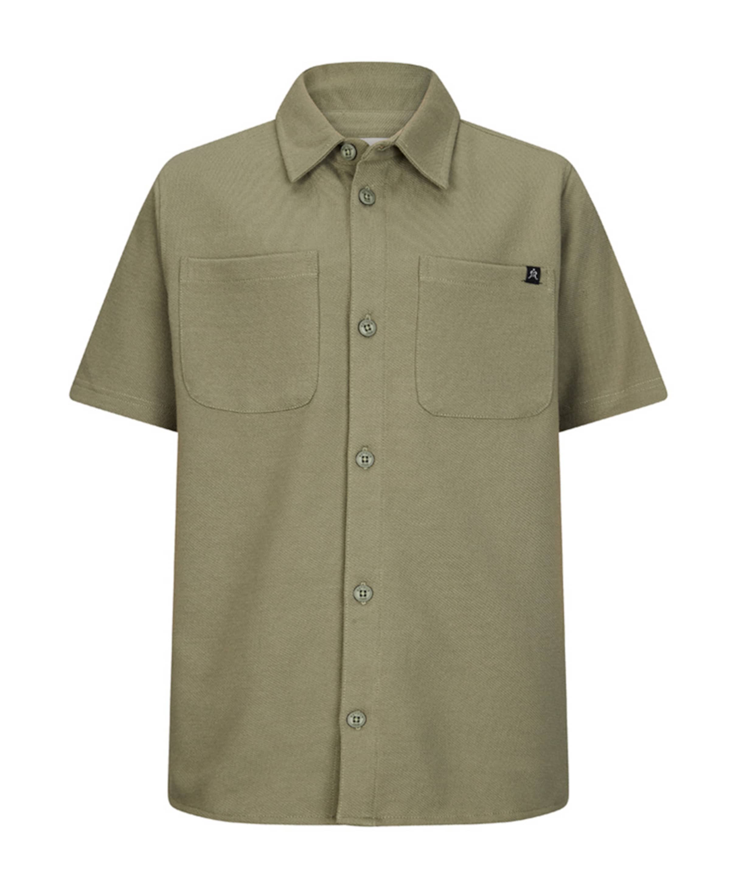 Jongens overhemd korte mouw groen