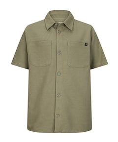 Jongens overhemd korte mouw groen