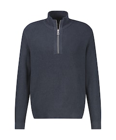 Heren trui met rits blauw