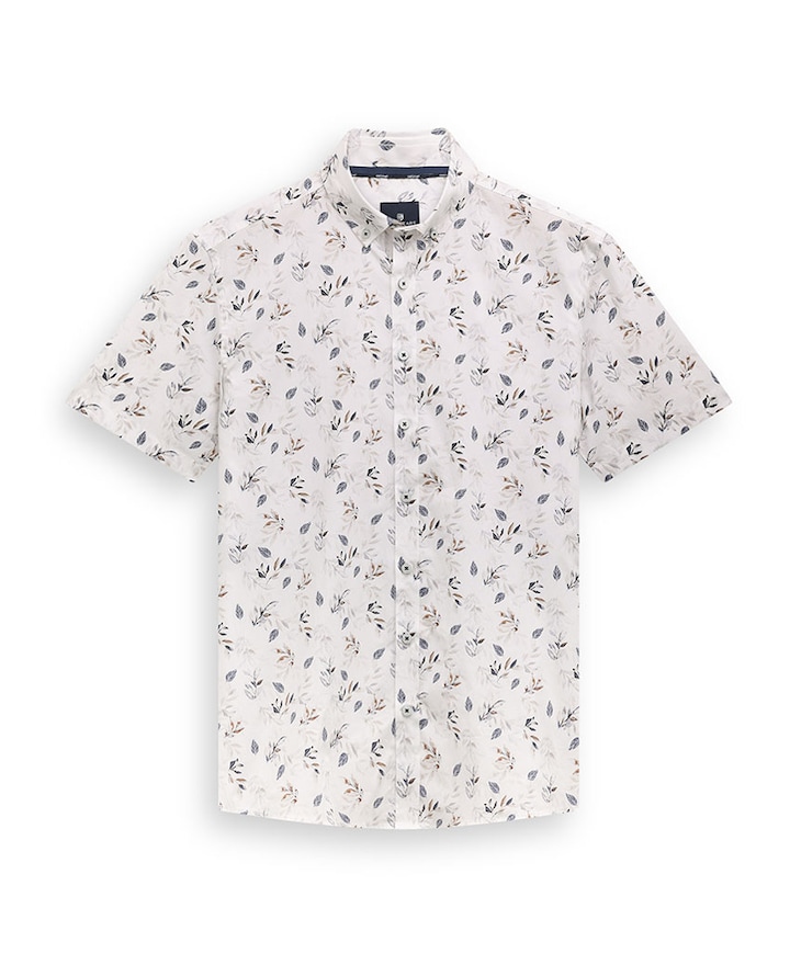 Heren overhemd korte mouw wit