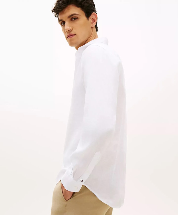 Heren overhemd lange mouw wit